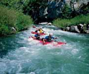 canoe on the cetina river